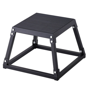 Steel 12 Inch Plyometric Jump Box for Agility Training - Anti-Slip Fitness Platform for Home Gym
