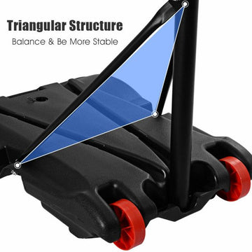 Portable Adjustable Basketball Hoop with Wheels for Easy Movement