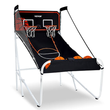 Interactive Indoor Dual Player Basketball Arcade Game with Electronic Scoreboard & Balls
