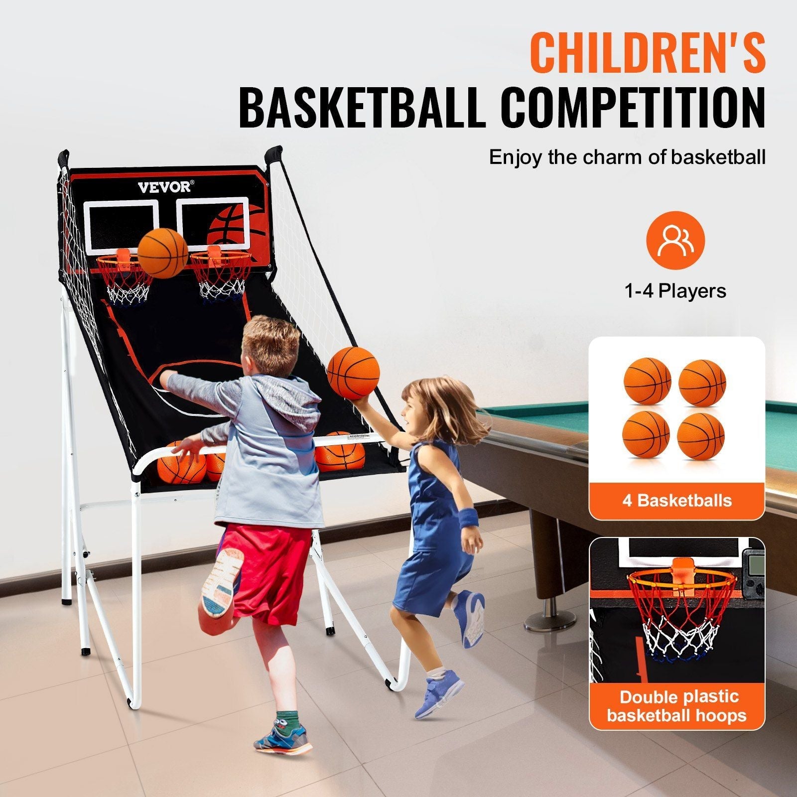 Foldable Basketball Arcade Game -pop a shot basketball Fun with LCD Scoreboard