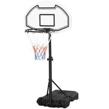 Aosom Height Adjustable Basketball Hoop, Portable Basketball Stand, 30