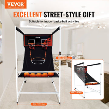 Interactive Dual Player Arcade Basketball Challenge - Home Game with Scoreboard & 8 Modes
