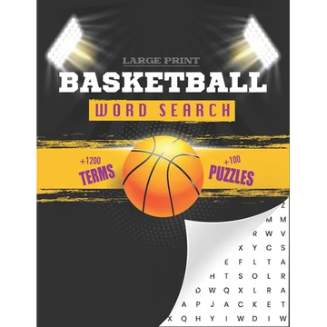 Basketball Word Search: Large Print Basketball Puzzle Book For Adults - Paperback