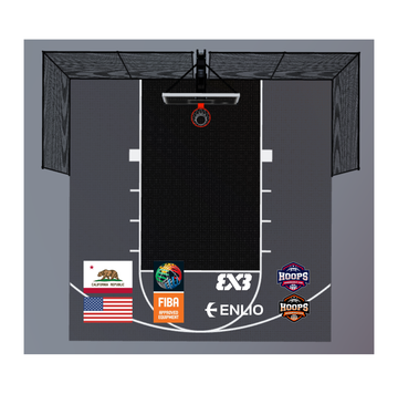 USA Enlio Official  3X3 Basketball Court – FIBA Certified – 25' x 25' – Club Kit