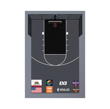 USA Enlio Official 3X3 Basketball Court – FIBA Certified – 25' x 40' Half Court