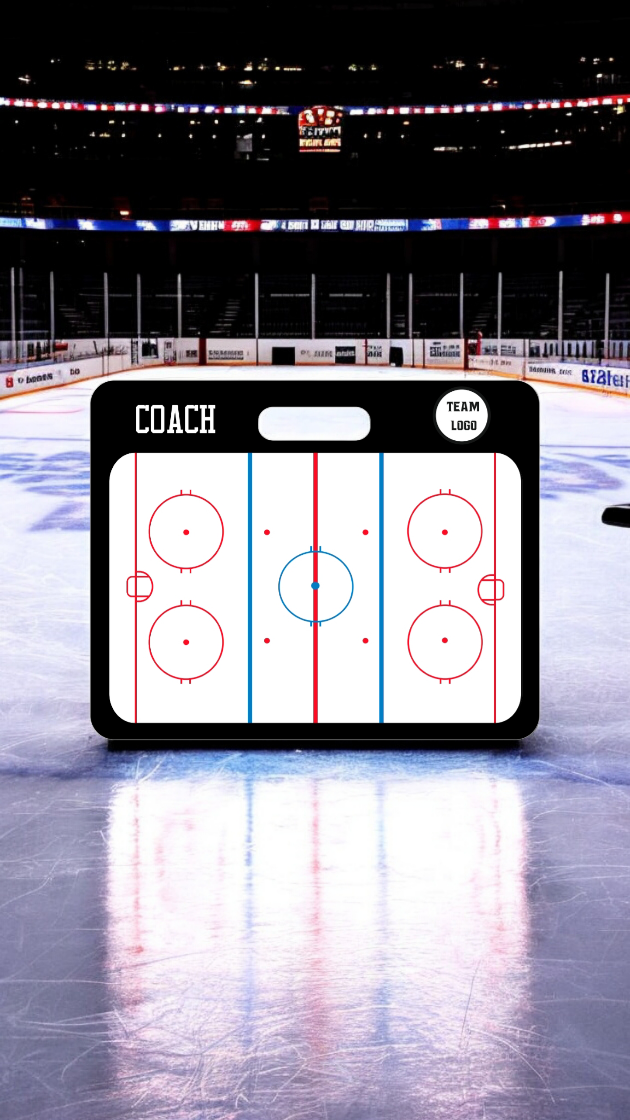Custom Ice Hockey Magnetic Coaching Board 22x17.5" (56x45cm) &mdash; Customized for your team identity