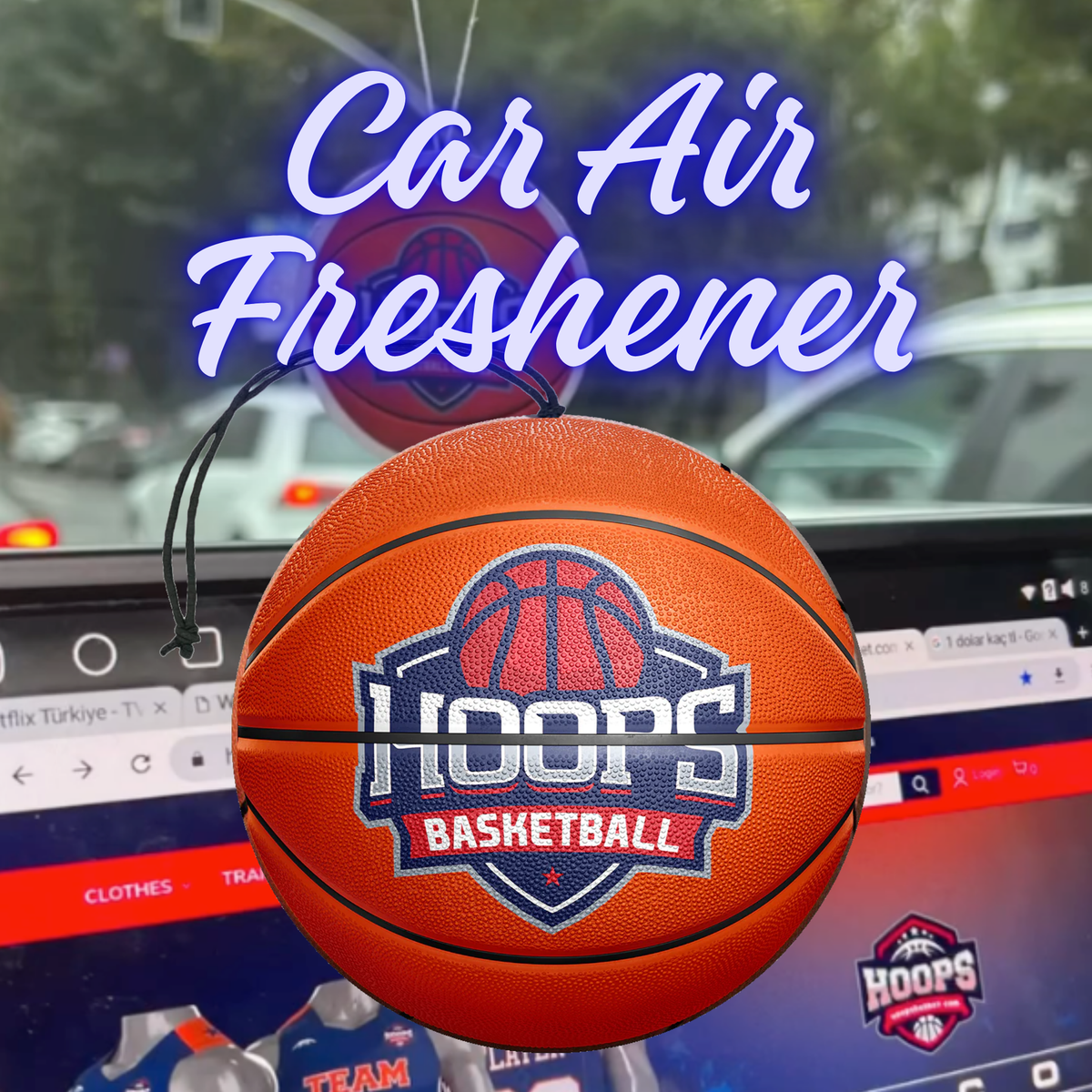 Custom Basketball Car Air Freshener (1000 pc) &mdash; Made-to-order in California