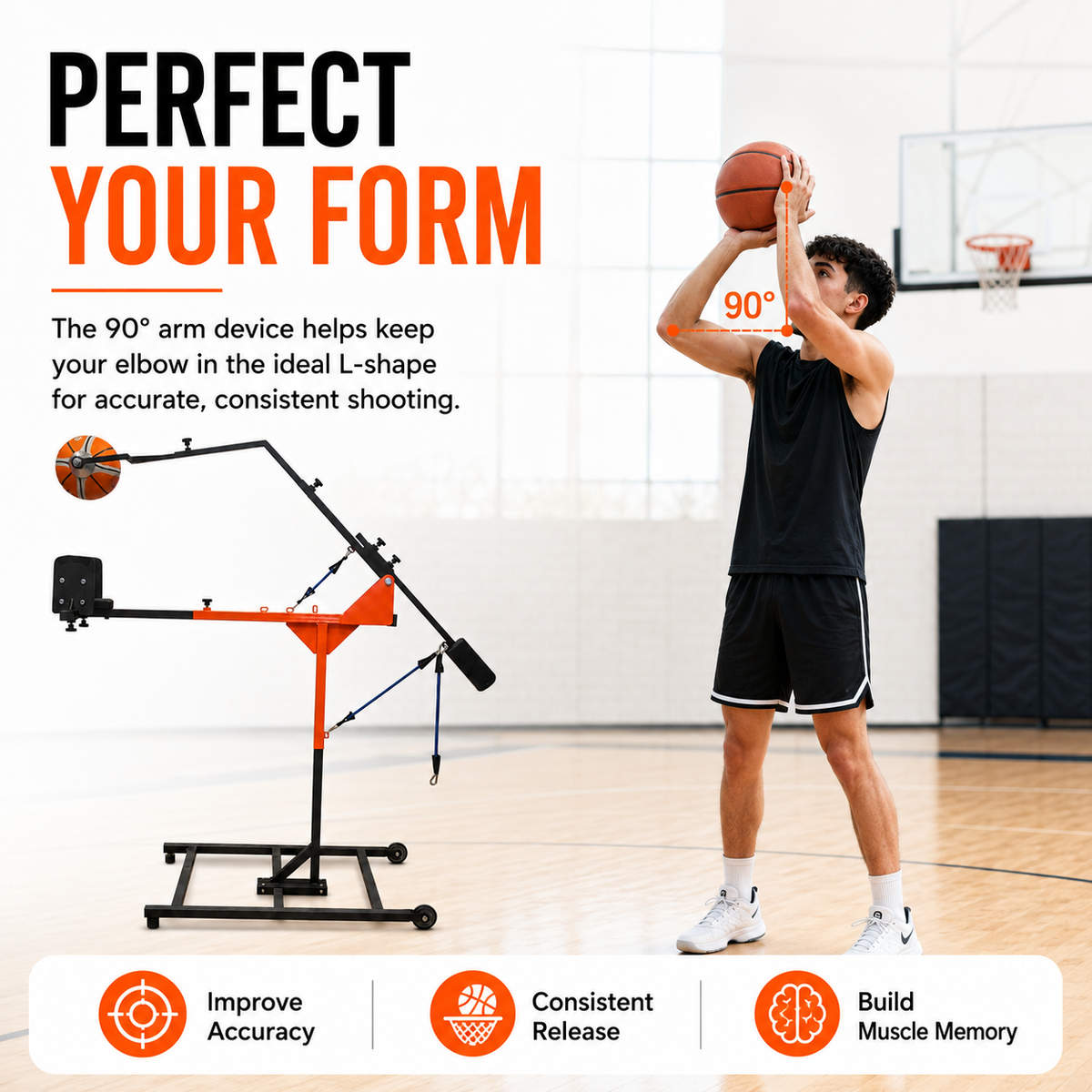 Shooting Correction Machine - Hoopsbasket Basketball Training &mdash; Built for solo or coach-led work