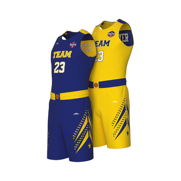 Custom All-Star Reversible Basketball Uniform  - 164 Manhattan