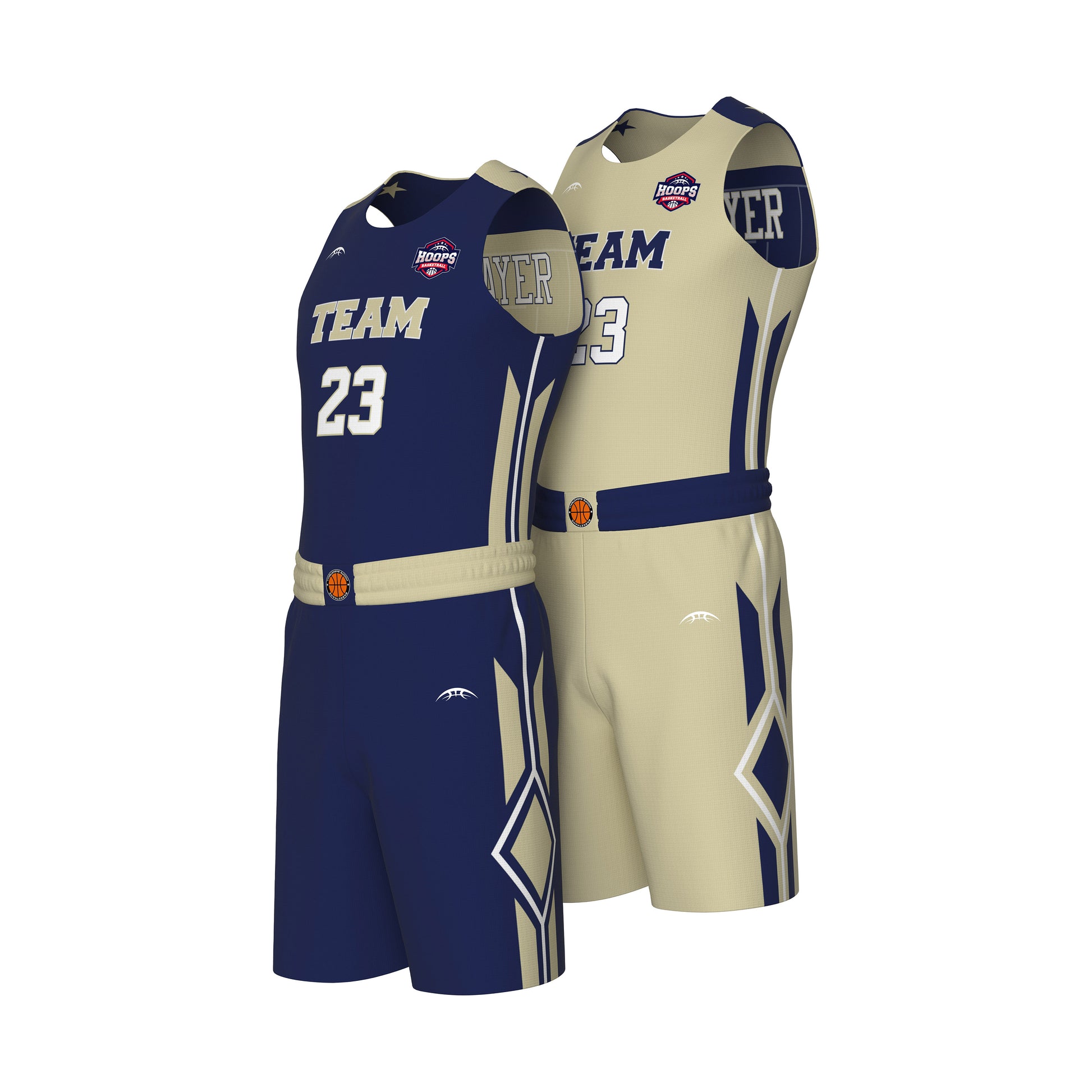 Custom All-Star Reversible Basketball Uniform - 175 Spartan