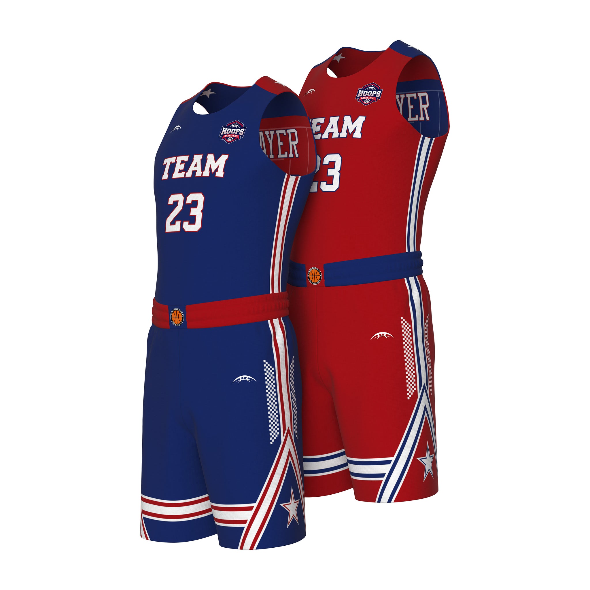 Custom All-Star Reversible Basketball Uniform  - 184 Rio