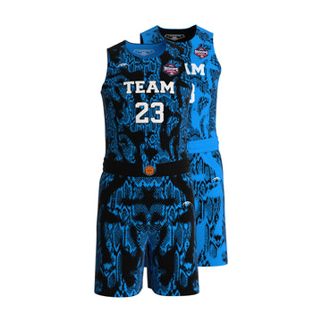 Custom All-Star Reversible Basketball Uniform  - 186 Snake Camouflage