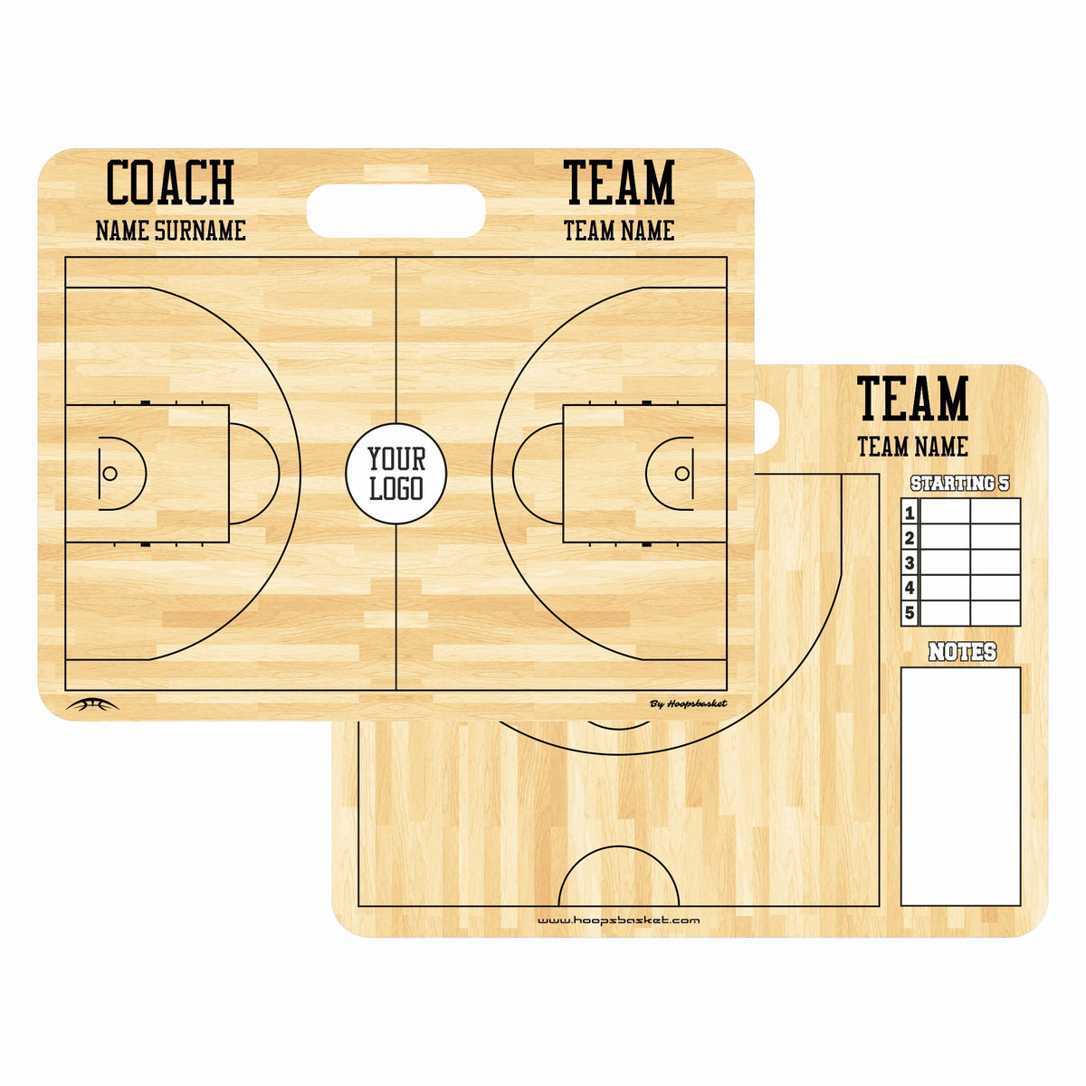 Custom FIBA Basketball Coaching Board 15.7 x 12.6 in (Magnetic) — fiba coaching board