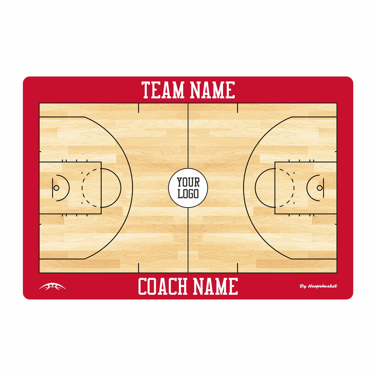 Custom WNBA Basketball Coaching Board 15.7 x 10.6 in (Classic) &mdash; Customized for your team identity