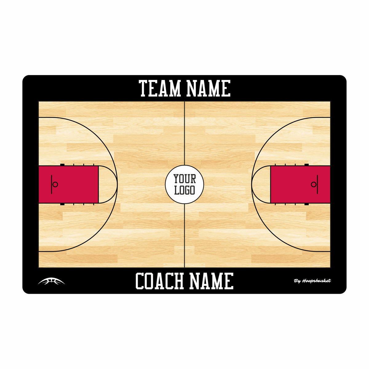 Custom High School Basketball Coaching Board 15.7 x 10.6 in (Classic) &mdash; Customized for your team identity