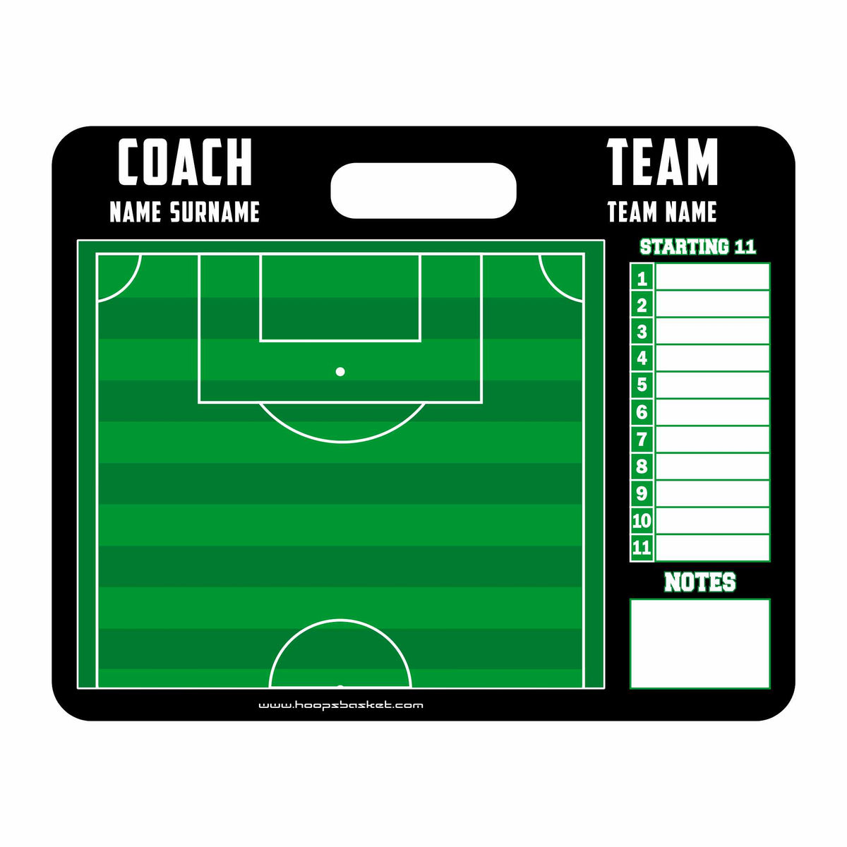 Custom Soccer / Football Magnetic Coaching Board 15.7'' x 12.6'' / 40 cm x 32 cm &mdash; A coaching surface built to last the season