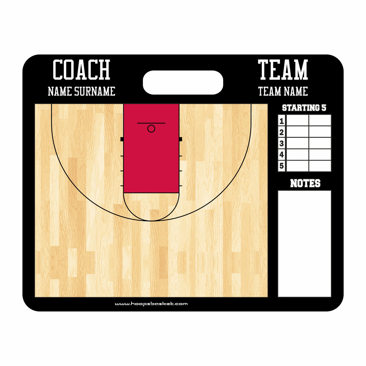 Custom High School Basketball Coaching Board 22 x 17.5 in (Magnetic) &mdash; A coaching surface built to last the season