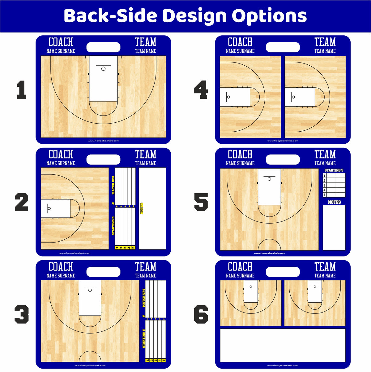 Custom Men's NCAA Basketball Coaching Board 15.7 x 12.6 in (Magnetic) &mdash; Made-to-order in California for coaches everywhere