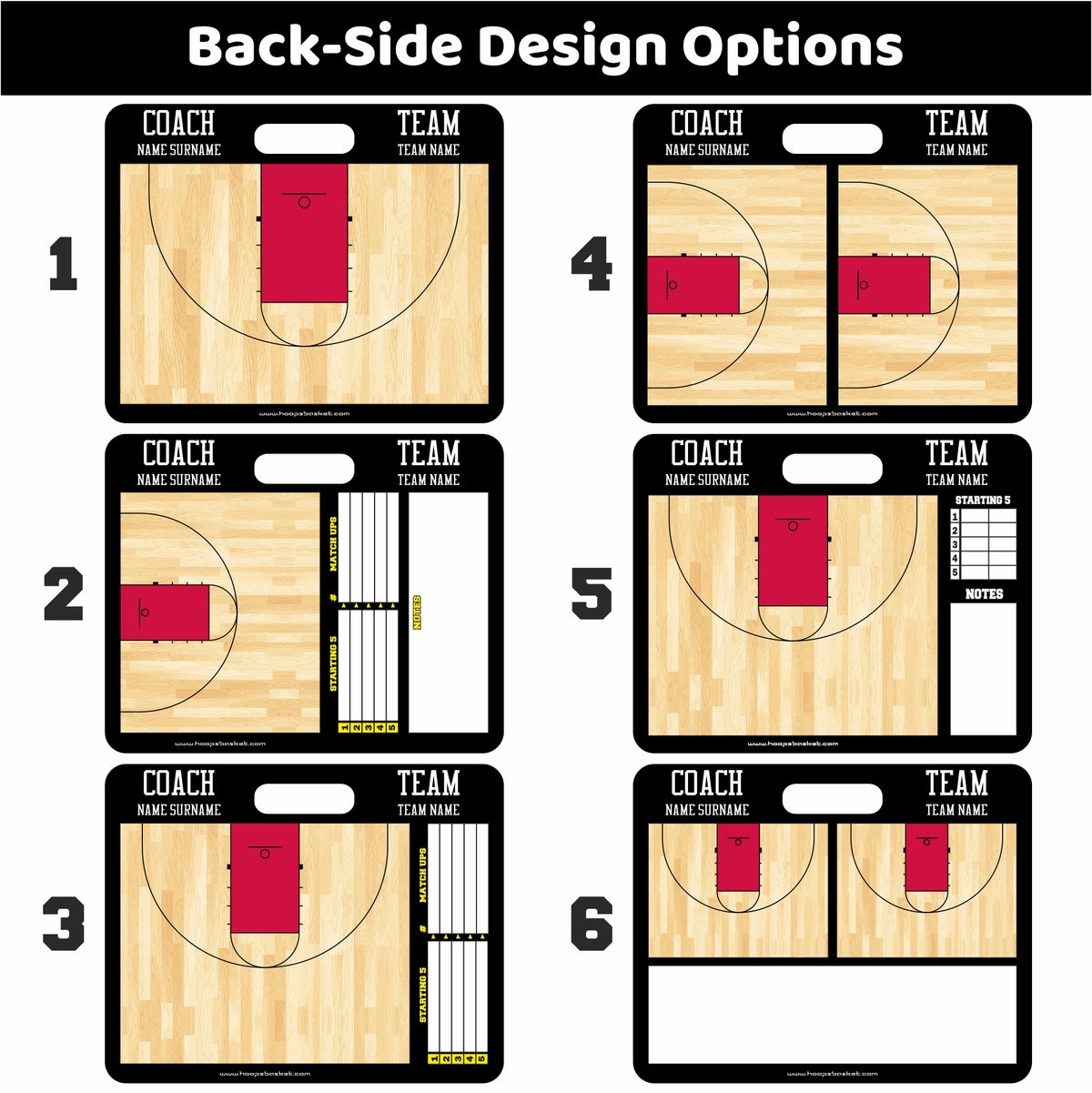 Custom High School Basketball Coaching Board 22 x 17.5 in (Magnetic) &mdash; Made-to-order in California for coaches everywhere