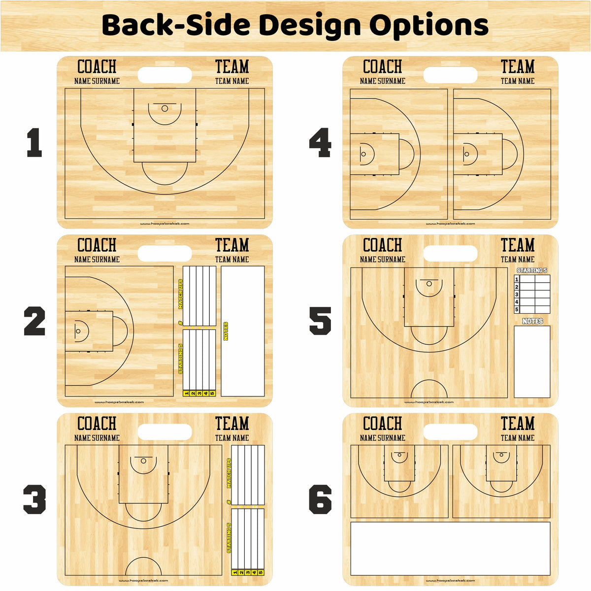 Custom FIBA Basketball Coaching Board 15.7 x 12.6 in (Magnetic) &mdash; Made-to-order in California for coaches everywhere