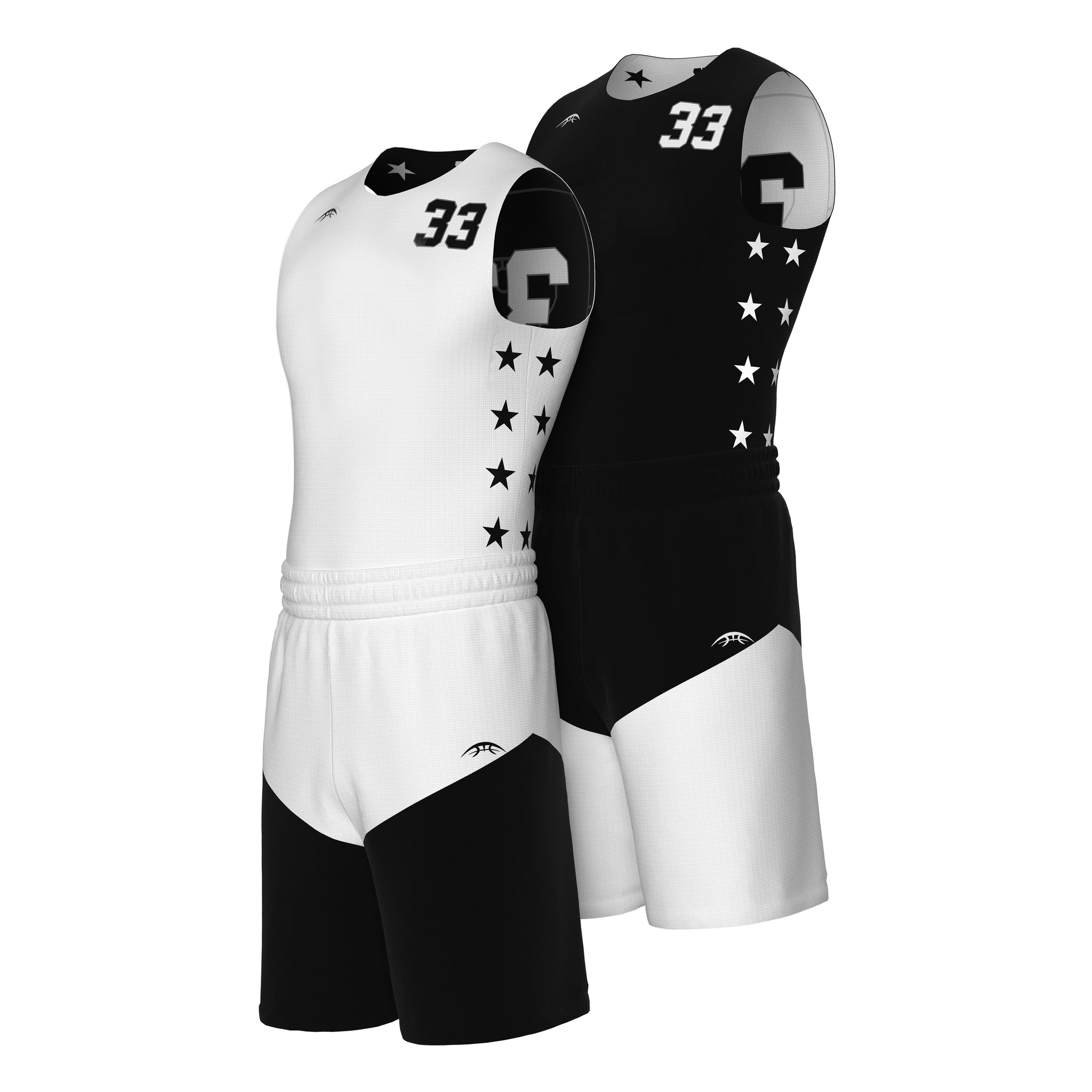 Custom Reversible 3x3 Basketball Uniform - Model 4