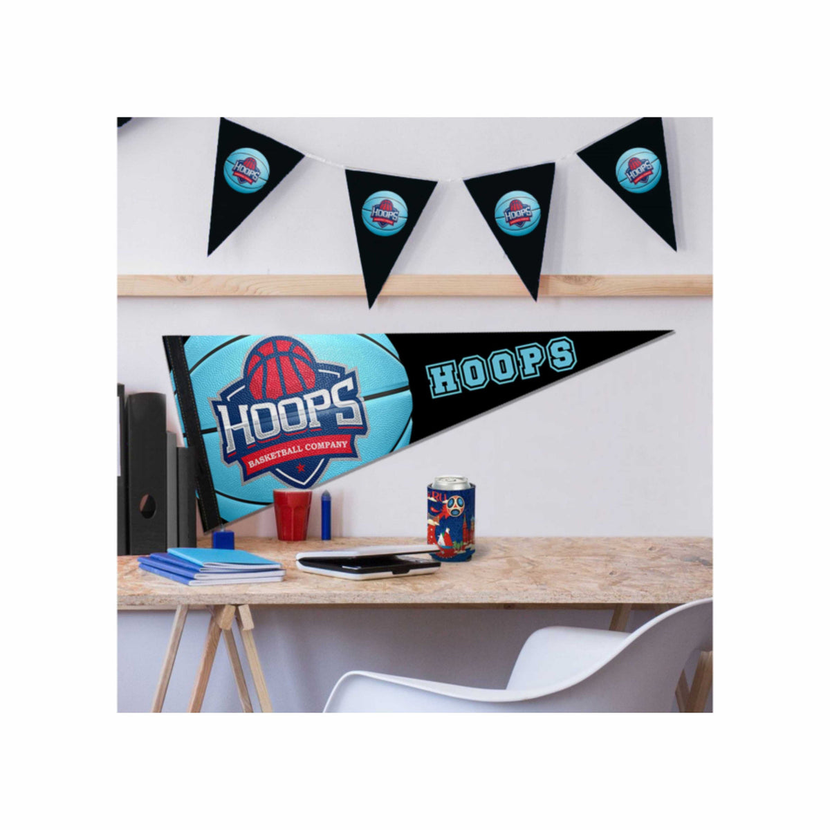 Custom Basketball Pennant (3 Pieces) — gifts